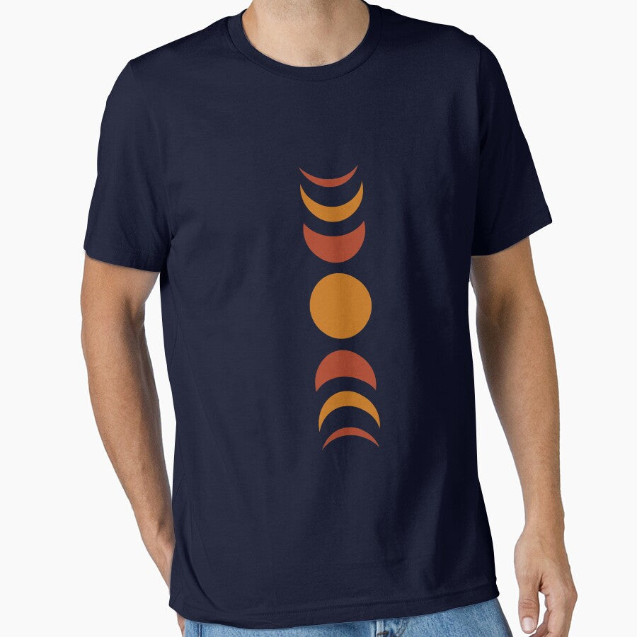 Red and Orange Geometric Moon Phases by cerenalkan T-Shirts, Hoodie, Sweatshirt | BlankRebels.com (Image 1)