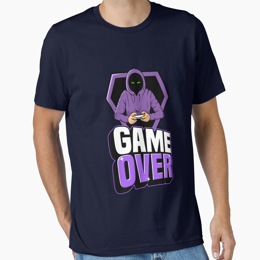 Game Over Gamer Hoodie Character – Cool Gaming T-Shirt Design by Homecrate01 Sweatshirt | BlankRebels.com (Image 1)