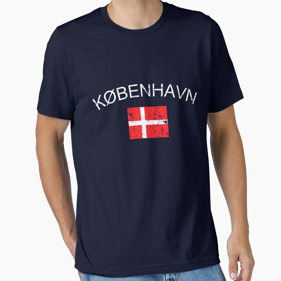 Kobenhavn T-Shirt, Vintage Denmark Copenhagen Sports Shirt by isa-sorrentino Hoodie, Sweatshirt | BlankRebels.com (Image 1)
