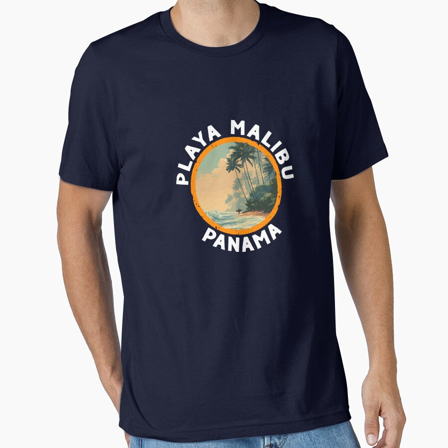 Playa Malibu - Panama (with White Lettering) by VelvetRoom T-Shirts, Hoodie, Sweatshirt | BlankRebels.com (Image 1)