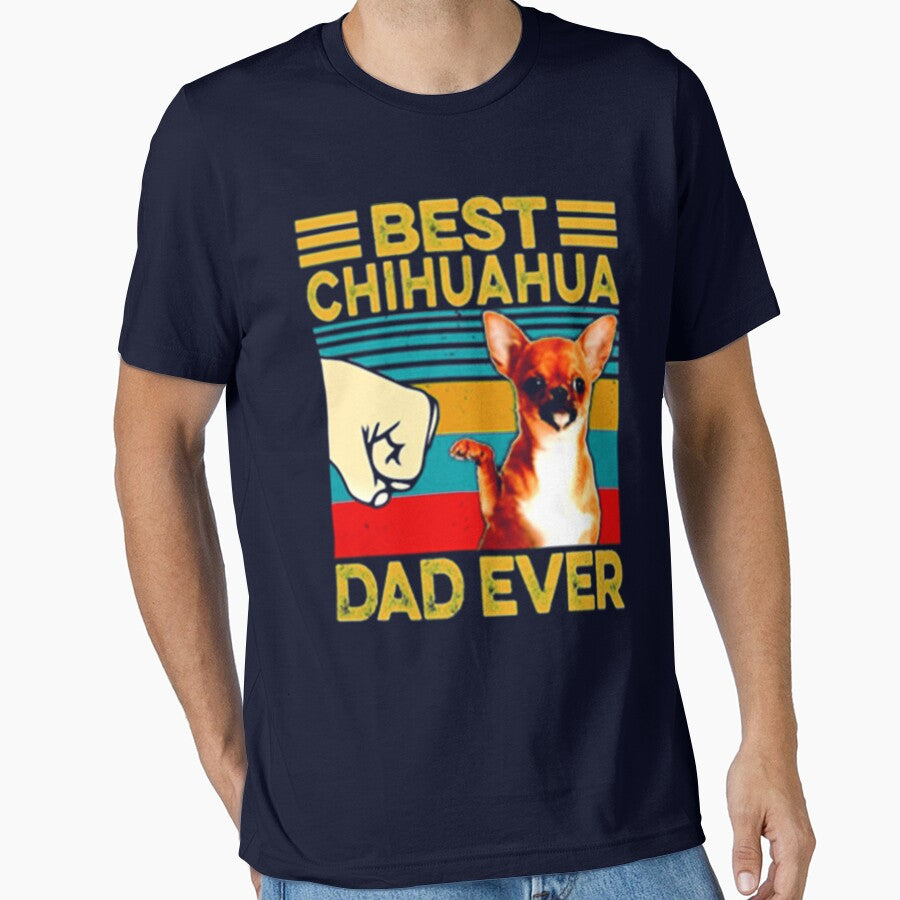 Vintage best Chihuahua dad ever Shirt by RithaMatch