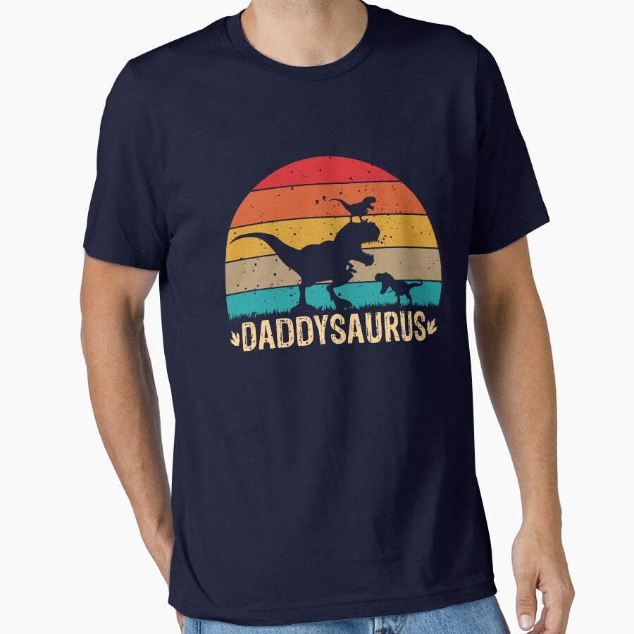 Daddysaurus T-Rex Retro Father's Day Dinosaur Dad T-Rex Gear by DynamicDesign T-Shirts, Hoodie, Sweatshirt (Image 1)