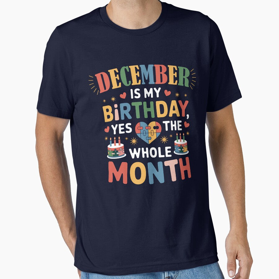 December Birthday Puzzle Heart Birthday Month Design by KristenosNehk T-Shirts, Hoodie, Sweatshirt (Image 1)