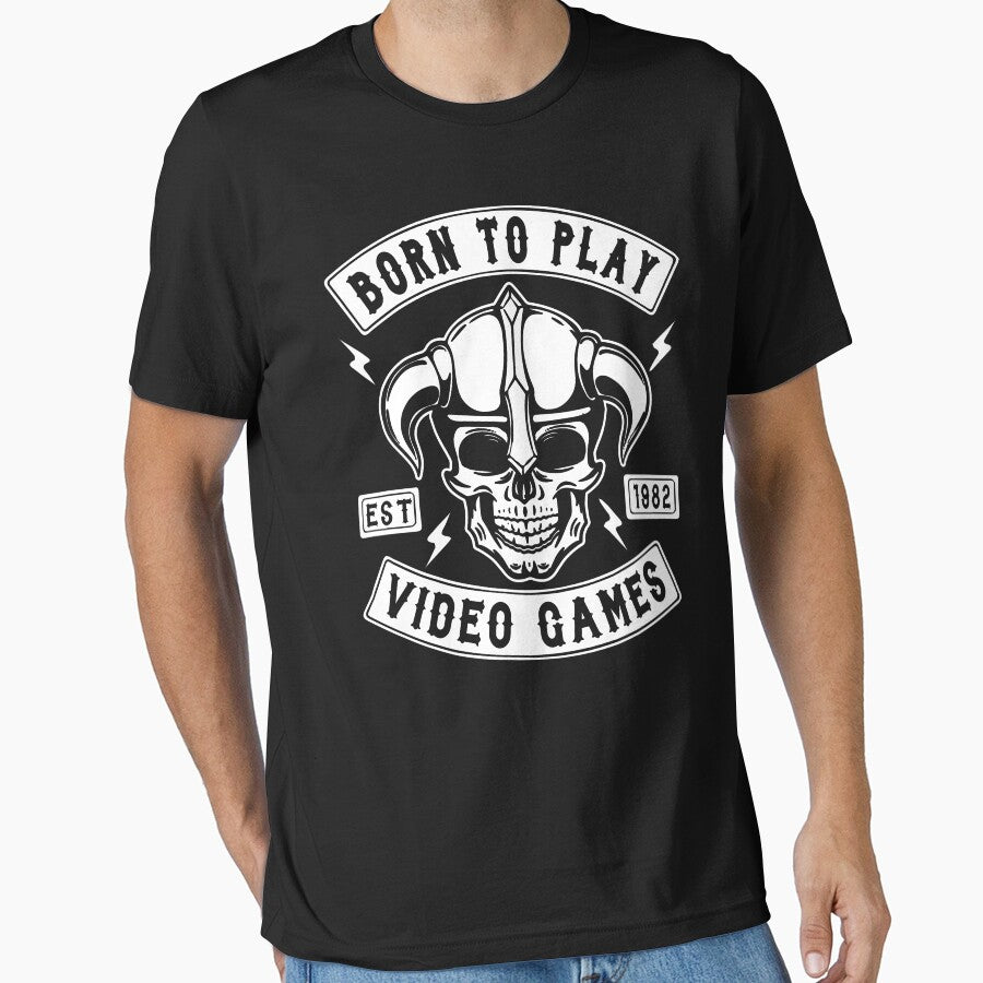 GAMING - BORN TO PLAY VIDEO GAMES by ShirtWreck T-Shirts, Hoodie, Sweatshirt | BlankRebels.com (Image 1)