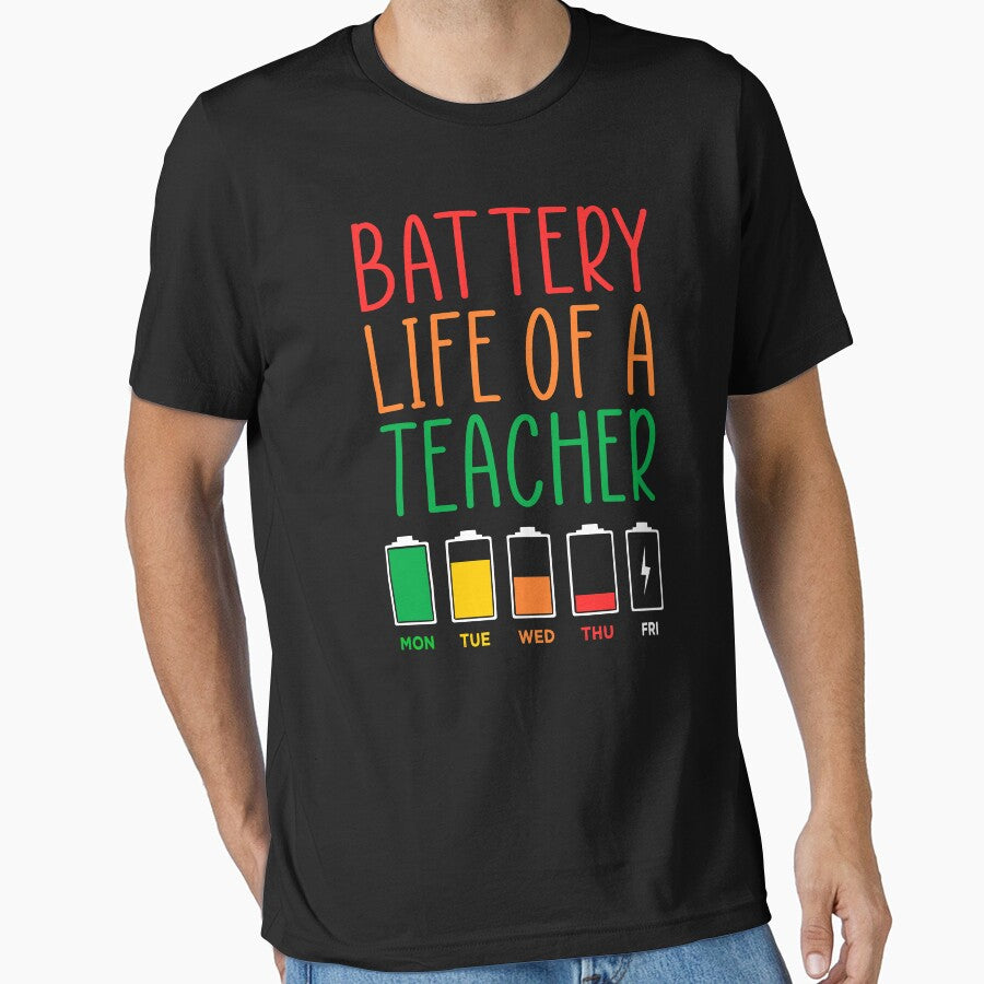 TEACHER'S BATTERY LIFE by nasma-shop T-Shirts, Hoodie, Sweatshirt | BlankRebels.com (Image 1)