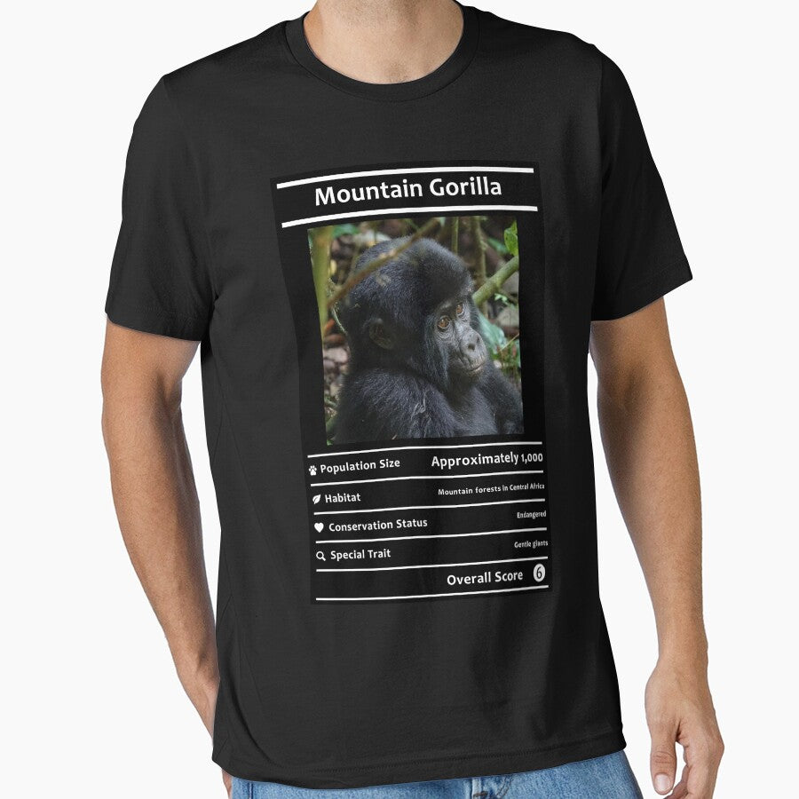 Mountain Gorilla Majesty - A Portrait of Strength by PixelFixArt T-Shirts, Hoodie, Sweatshirt | BlankRebels.com (Image 1)