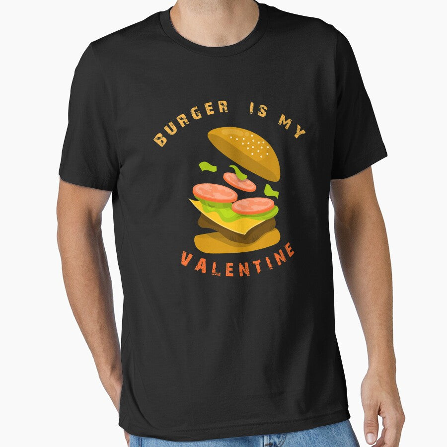 Burger is my valentine 2021 by Laura J Devera ⭐⭐⭐⭐⭐ T-Shirts, Hoodie, Sweatshirt | BlankRebels.com (Image 1)