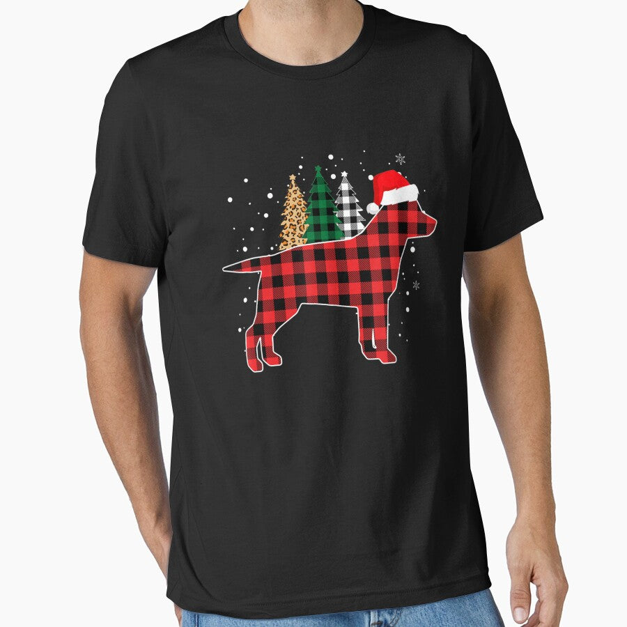 Buffalo Plaid Labrador Retriever Dog Tree Christmas Pajamas by AngelanMichelle T-Shirts, Hoodie, Sweatshirt (Image 1)