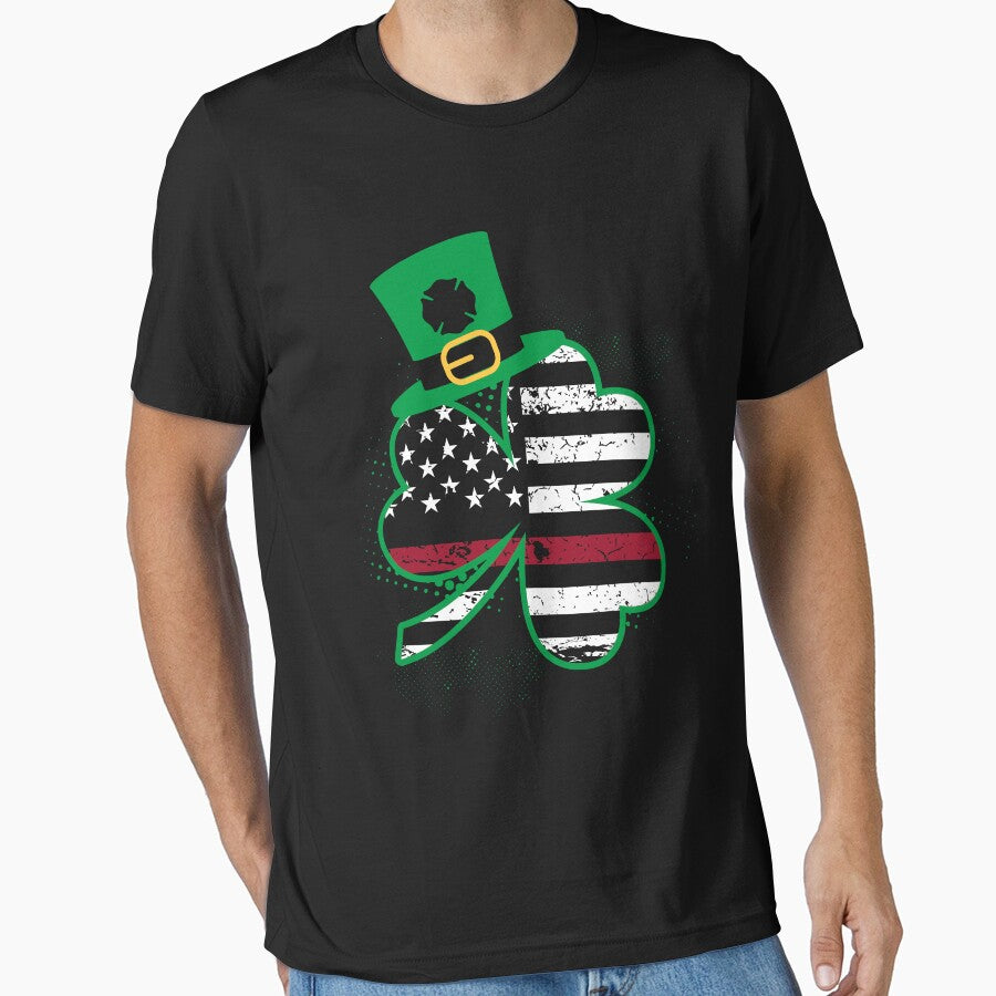 Firefighter St. Patrick's Day T-Shirt for Men and Women by q4success Hoodie, Sweatshirt | BlankRebels.com (Image 1)