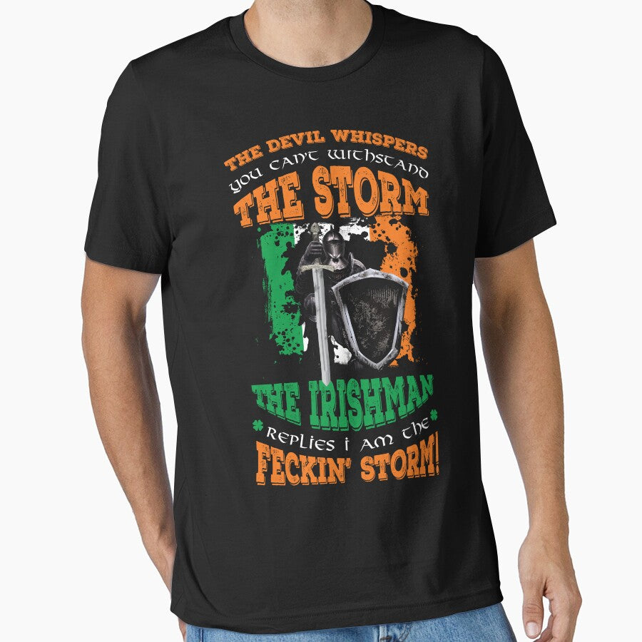The Devil Whispers St. Patricks Day Casual Shirts and Tops Gift Ideas by q4success Hoodie, Sweatshirt (Image 1)