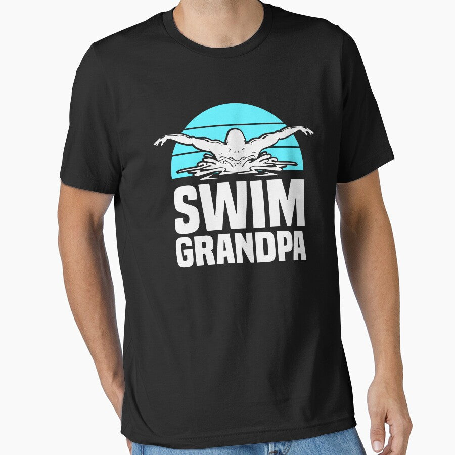 Swim Team Grandpa Papa Swimming Meet Swimmer by bylox T-Shirts, Hoodie, Sweatshirt | BlankRebels.com (Image 1)