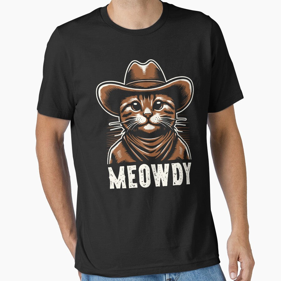 Meowdy Cat in Cowboy Hat by RareBunny T-Shirts, Hoodie, Sweatshirt | BlankRebels.com (Image 1)
