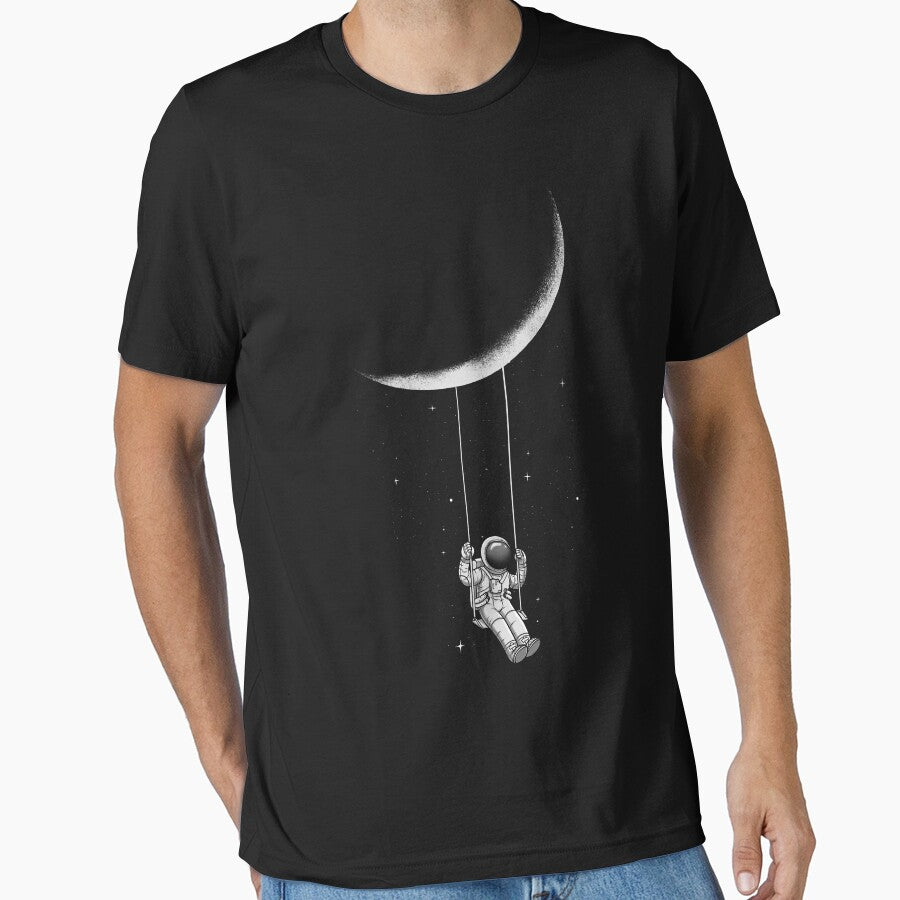 Astronaut Swinging on the Moon (HD) by star-burst T-Shirts, Hoodie, Sweatshirt | BlankRebels.com (Image 1)