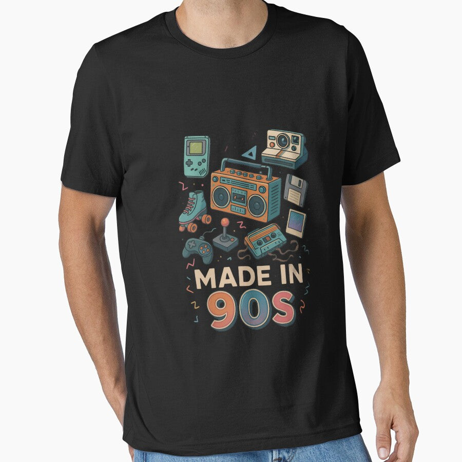 Made in 90s – Retro Vintage Nostalgia Design by Imaginationbeyond T-Shirts, Hoodie, Sweatshirt | BlankRebels.com (Image 1)