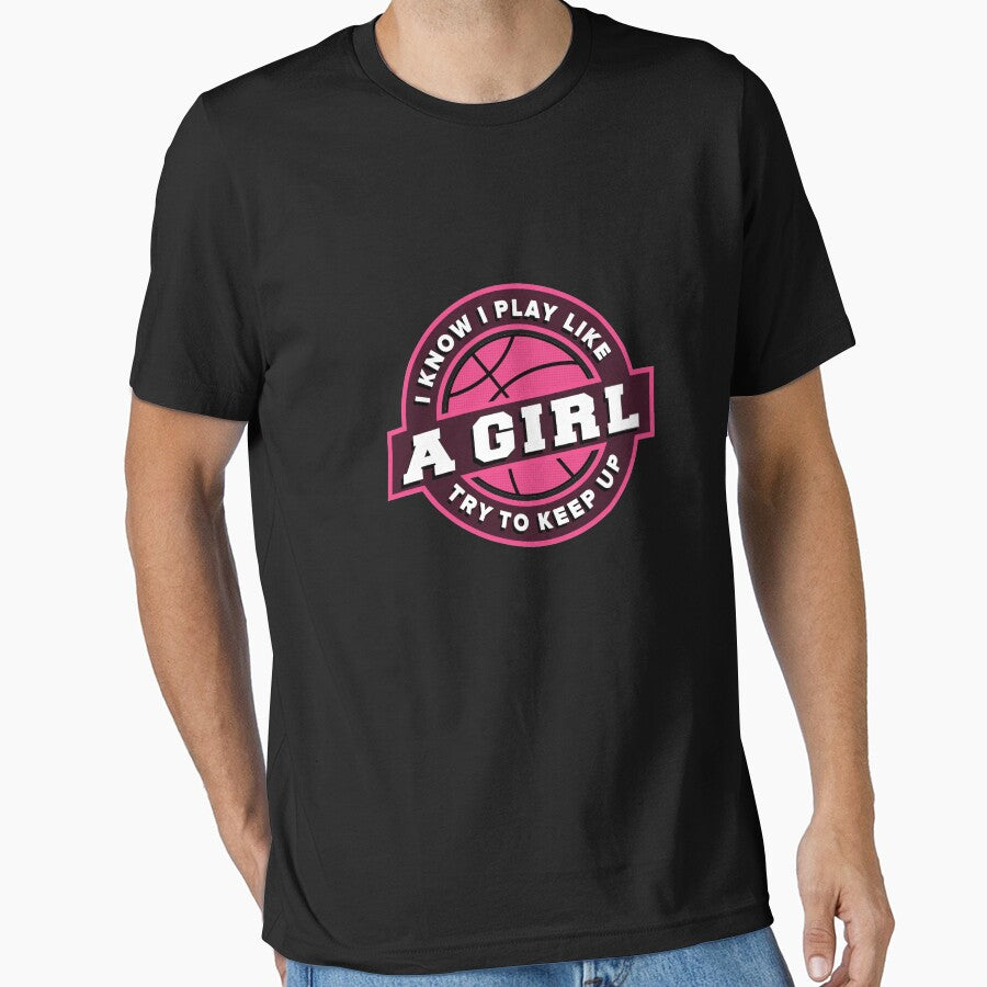 Play Like a Girl basketball | basketball shirt | basketball coach gift | basketball team gift | sports quote |... (Image 1)