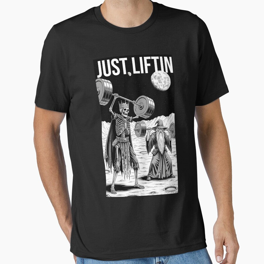 JUST LIFTIN Funny Gym Shirt by CantrellsTees Hoodie, Sweatshirt | BlankRebels.com (Image 1)