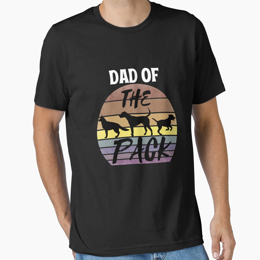 Dad of The Pack: Dog Dad Retro Vintage Sunset by ACC T-Shirts, Hoodie, Sweatshirt | BlankRebels.com (Image 1)