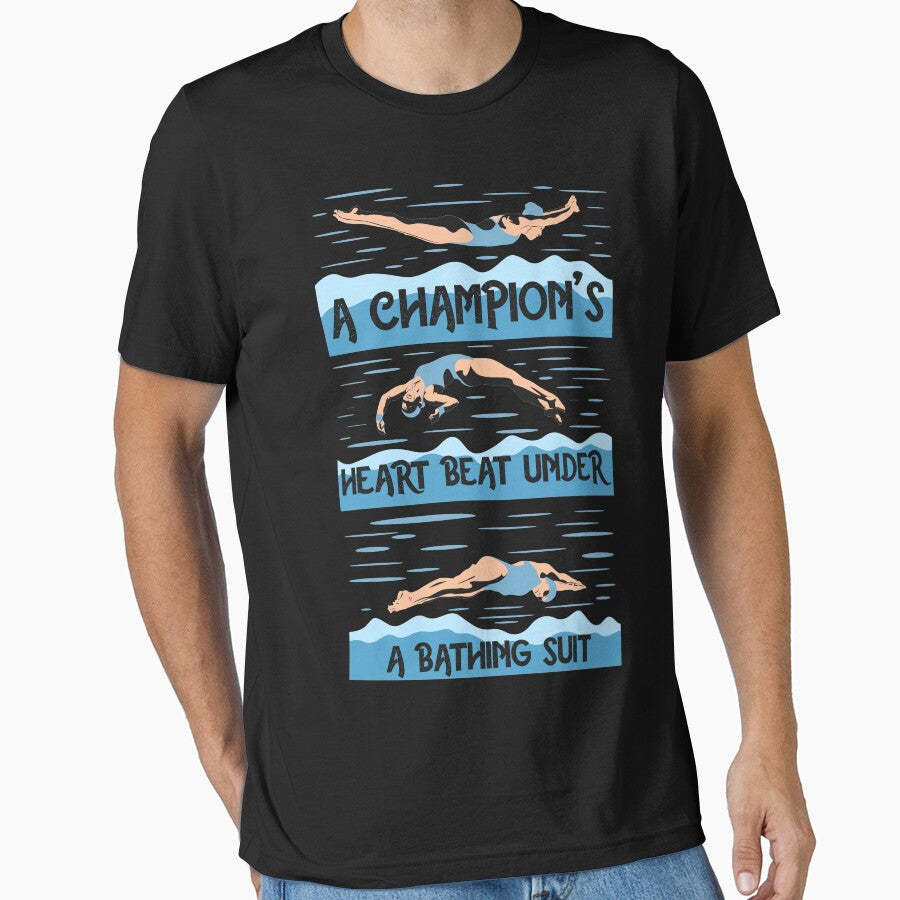 A Champion's Heart Beats Under a Bathing Suit by bylox T-Shirts, Hoodie, Sweatshirt | BlankRebels.com (Image 1)