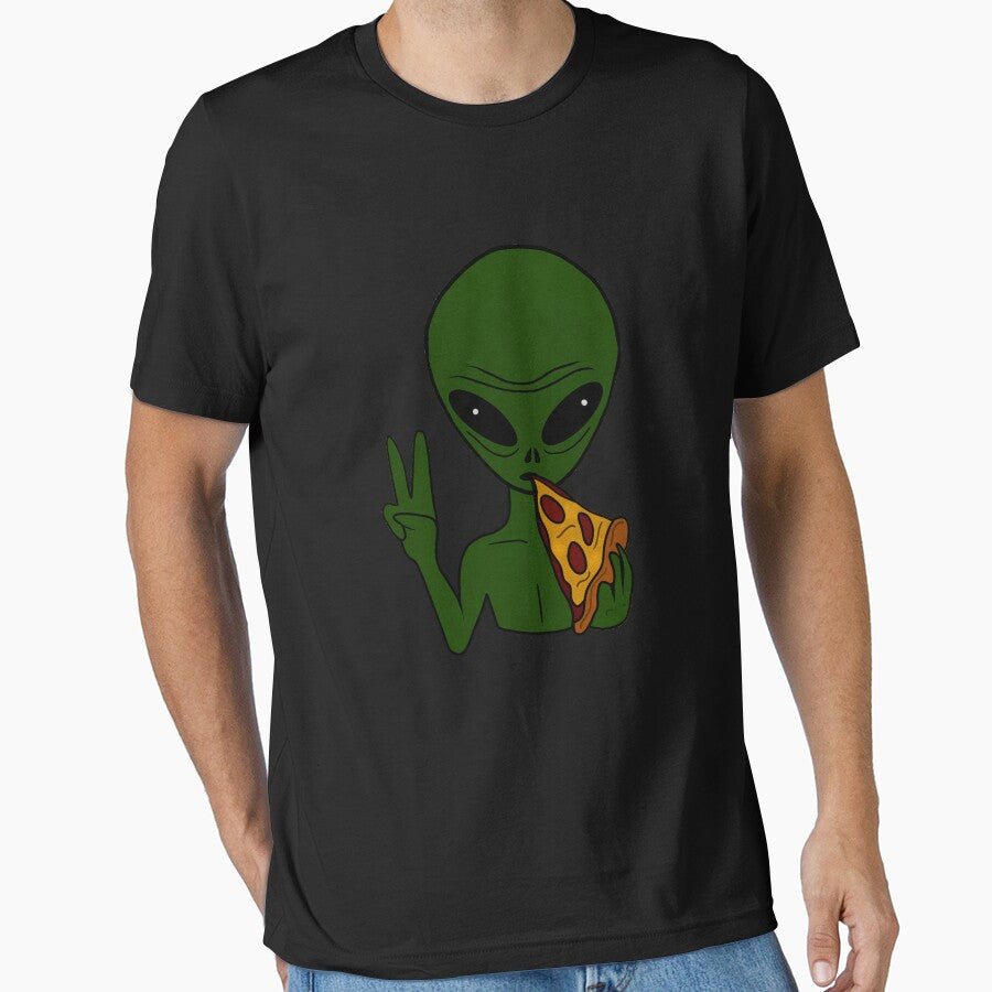 Funny Alien Eating Pizza Halloween Gift by Logiamerch T-Shirts, Hoodie, Sweatshirt | BlankRebels.com (Image 1)