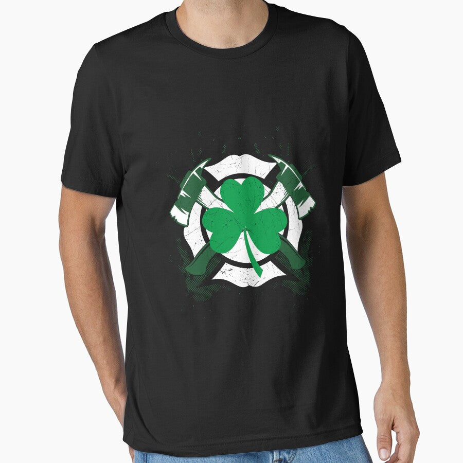 Firefighter Cross Axes St. Patrick's Day Clothes by q4success T-Shirts, Hoodie, Sweatshirt | BlankRebels.com (Image 1)