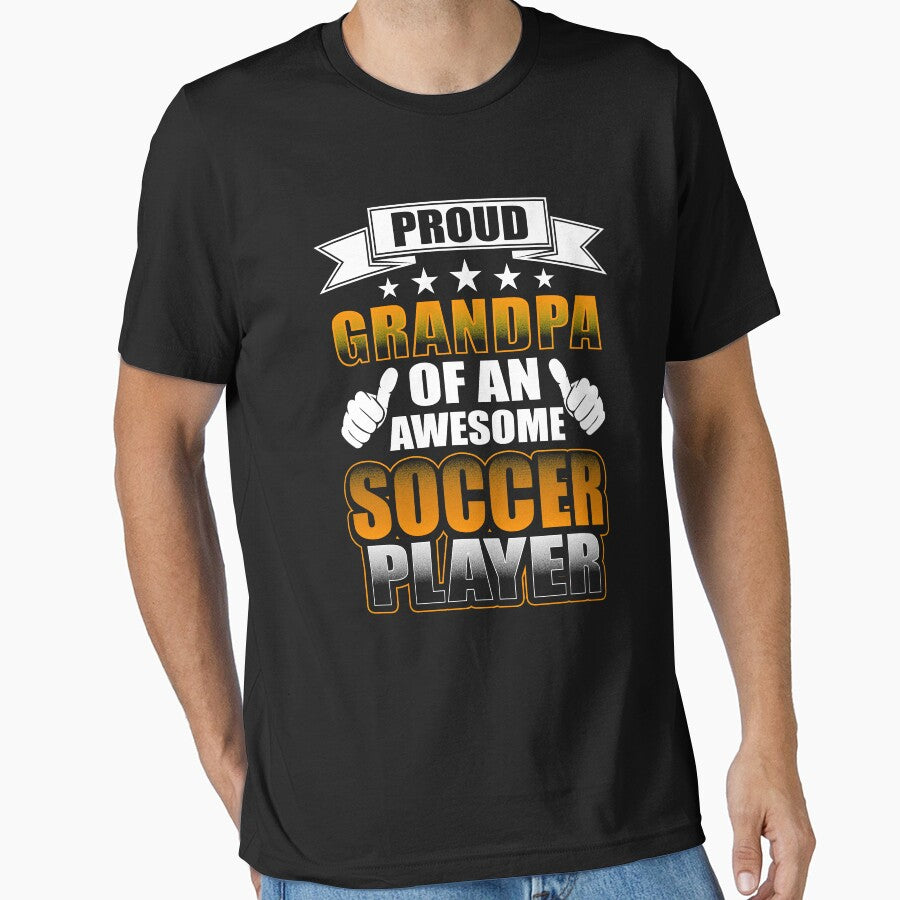 Grandpa T Shirt Proud Grandpa Of An Awesome Soccer Player by thuthuatna