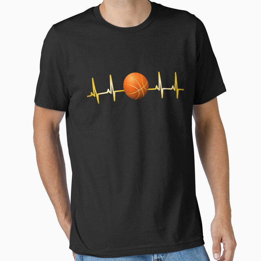 Basketball picture ECG curve heartbeat heart rate by dm4design T-Shirts, Hoodie, Sweatshirt | BlankRebels.com (Image 1)