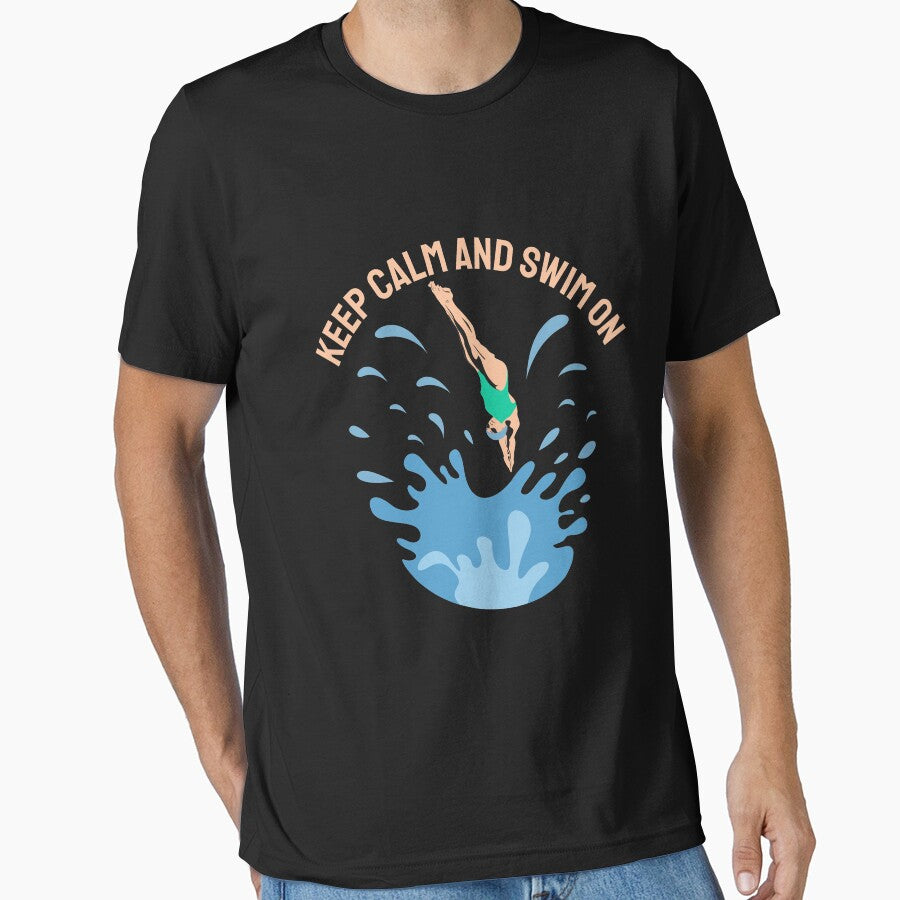 Keep Calm and Swim On by bylox T-Shirts, Hoodie, Sweatshirt | BlankRebels.com (Image 1)