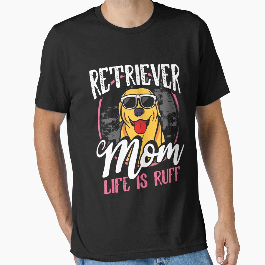 Golden Labrador Retriever Mom Life Is Ruff Mom Dad by AngelanMichelle T-Shirts, Hoodie, Sweatshirt (Image 1)