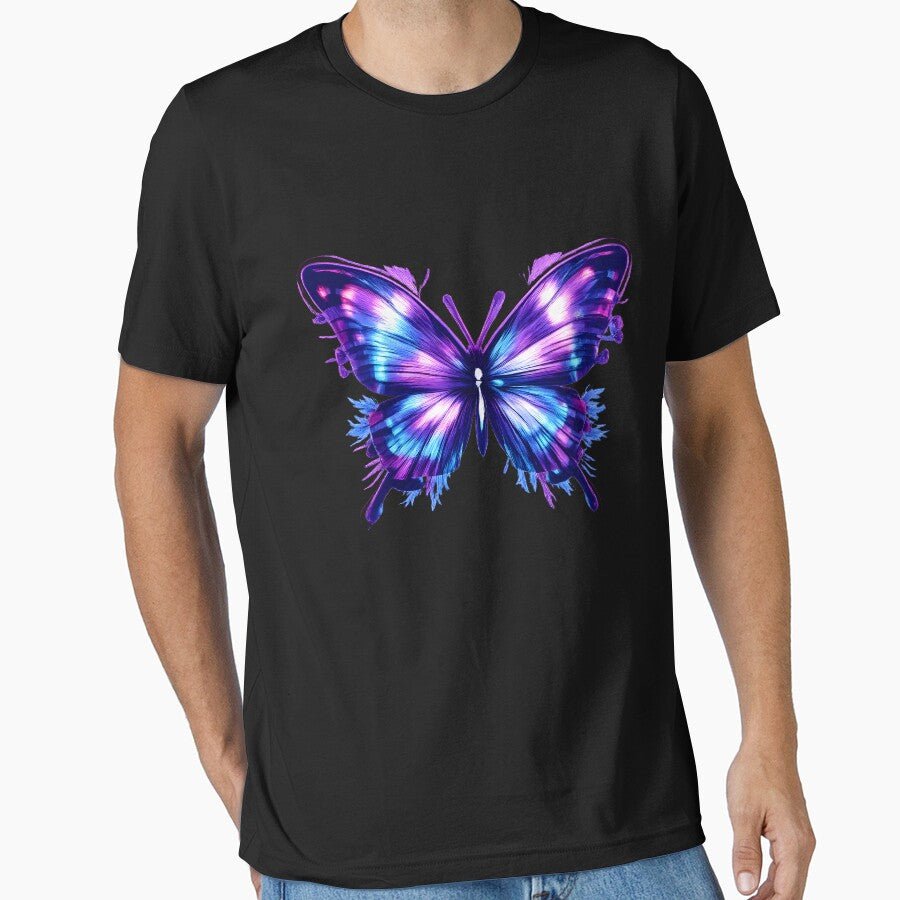 Glitch In Bloom – Cyber Y2K Butterfly by GlitchyGlam Studio T-Shirts, Hoodie, Sweatshirt | BlankRebels.com (Image 1)