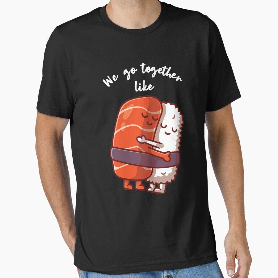 Sushi Shirt Sushi Lover T-Shirt Saumon et Riz Nigiri Chemise Sushi Couple Shirt Best Friend Sushi T-Shirt Funny... (Image 1)