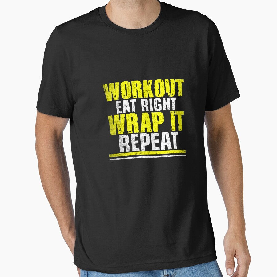 Workout Wrap IT | gym shirts | men fitness | funny exercise shirt | funny fitness shirts | workout clothes |... (Image 1)
