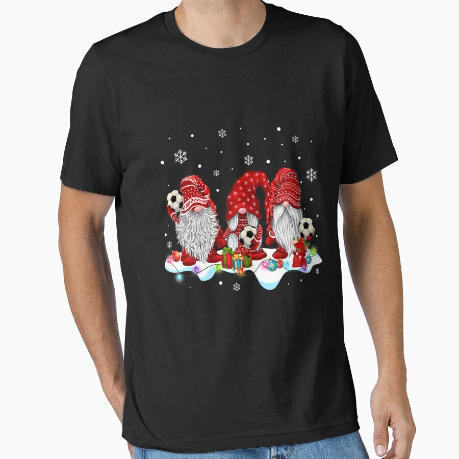 Funny Xmas San.ta Red Gnomes Soccer Team G.nome Christmas Sports Lovers by fashionbug1
