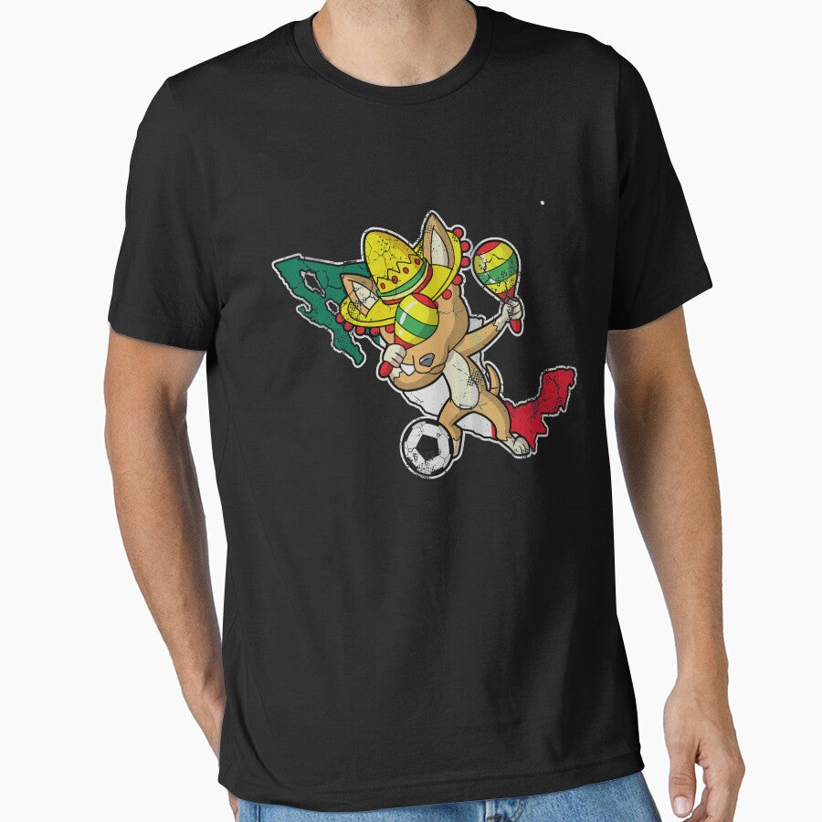 Dabbing Soccer Chihuahua Mexico Flag by frittata
