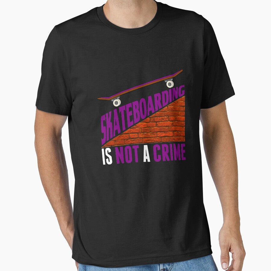 Skateboarding Is Not A Crime by stuch75 T-Shirts, Hoodie, Sweatshirt | BlankRebels.com (Image 1)