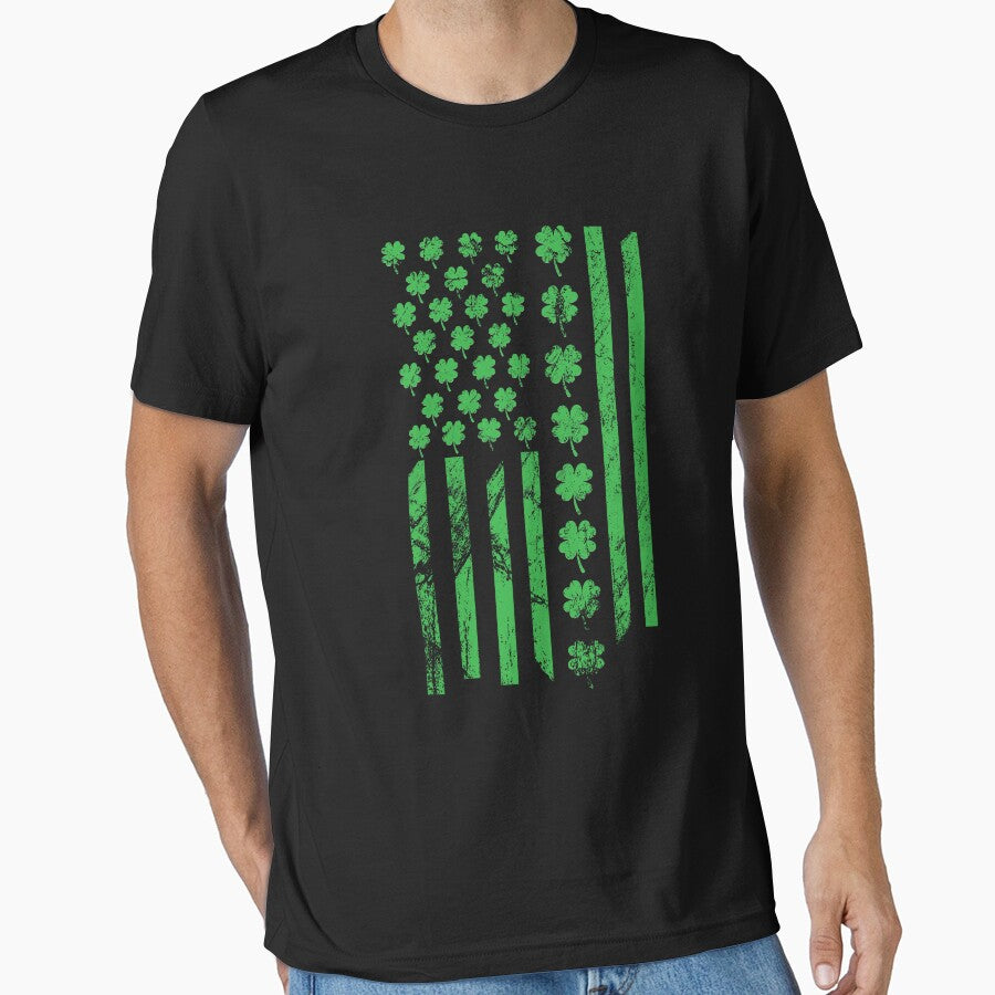 St. Patrick's Day Irish American USA Flag by eulonix T-Shirts, Hoodie, Sweatshirt | BlankRebels.com (Image 1)