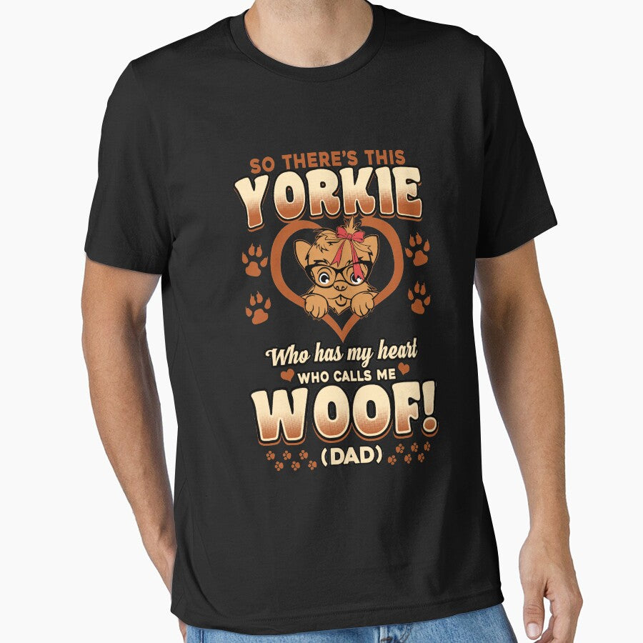 Yorkie Dog Woof Dad by fantasticdesign T-Shirts, Hoodie, Sweatshirt | BlankRebels.com (Image 1)