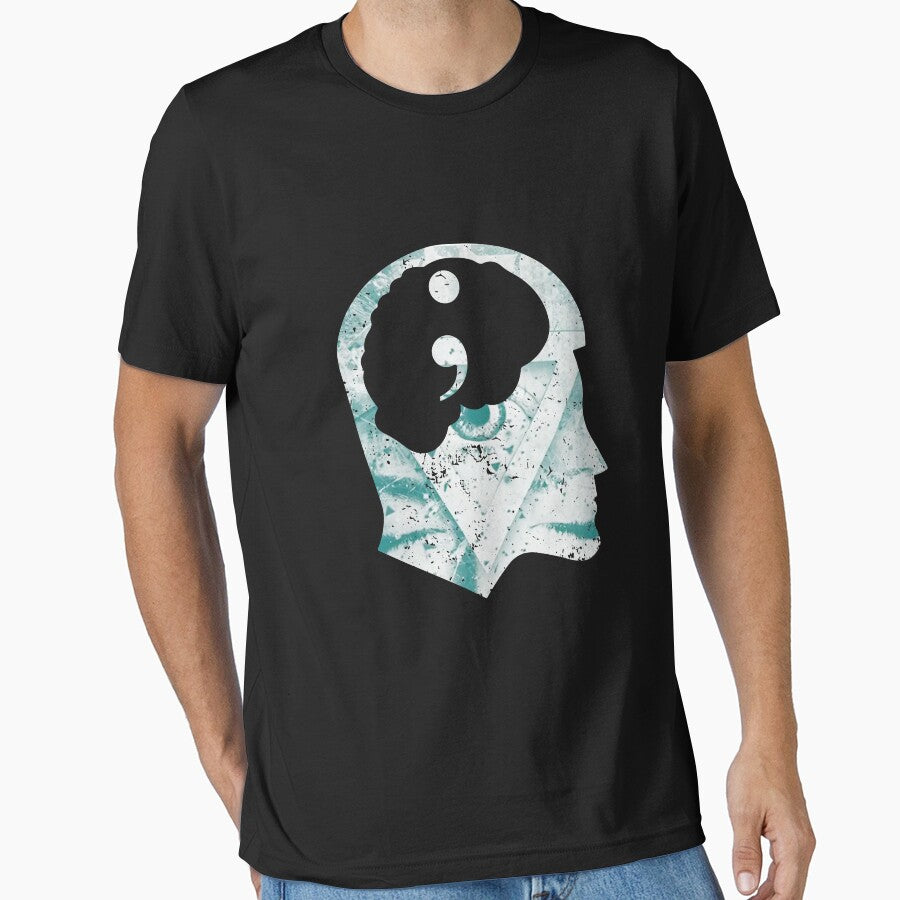 Project Semicolon:  Mental Health Awareness Campaign by stuch75 T-Shirts, Hoodie, Sweatshirt | BlankRebels.com (Image 1)
