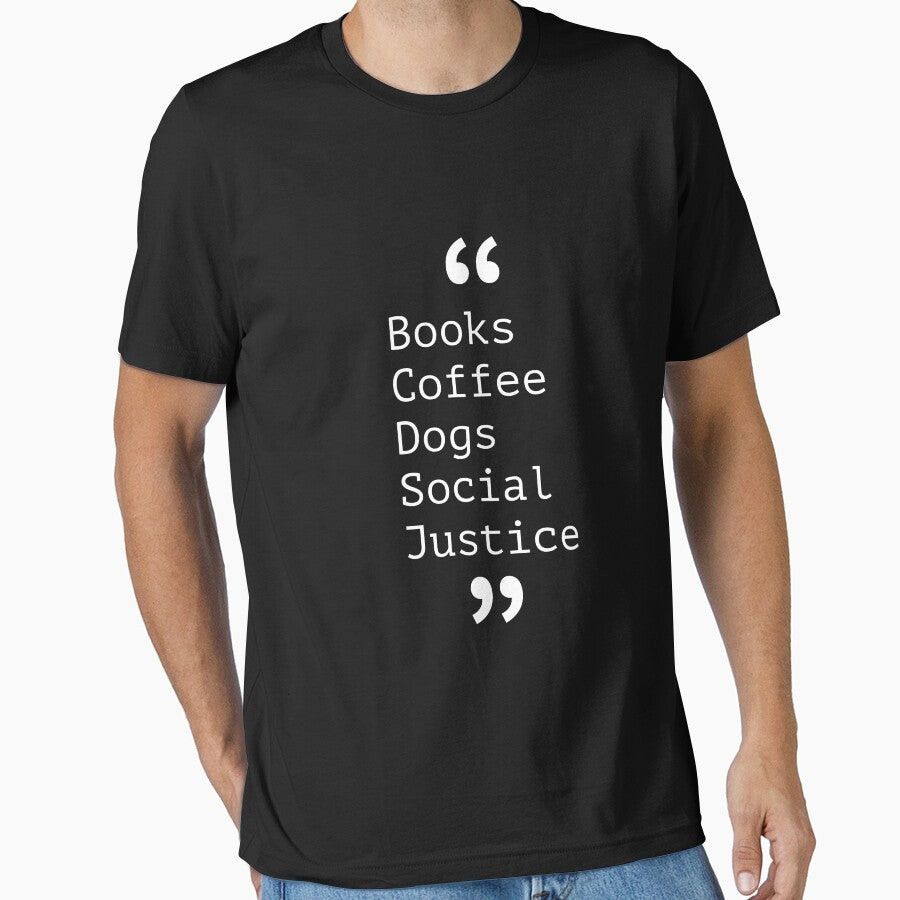 Books And Coffee And Dogs And Social Justice by Vintage Vibe Studio T-Shirts, Hoodie, Sweatshirt | BlankRebels.com (Image 1)