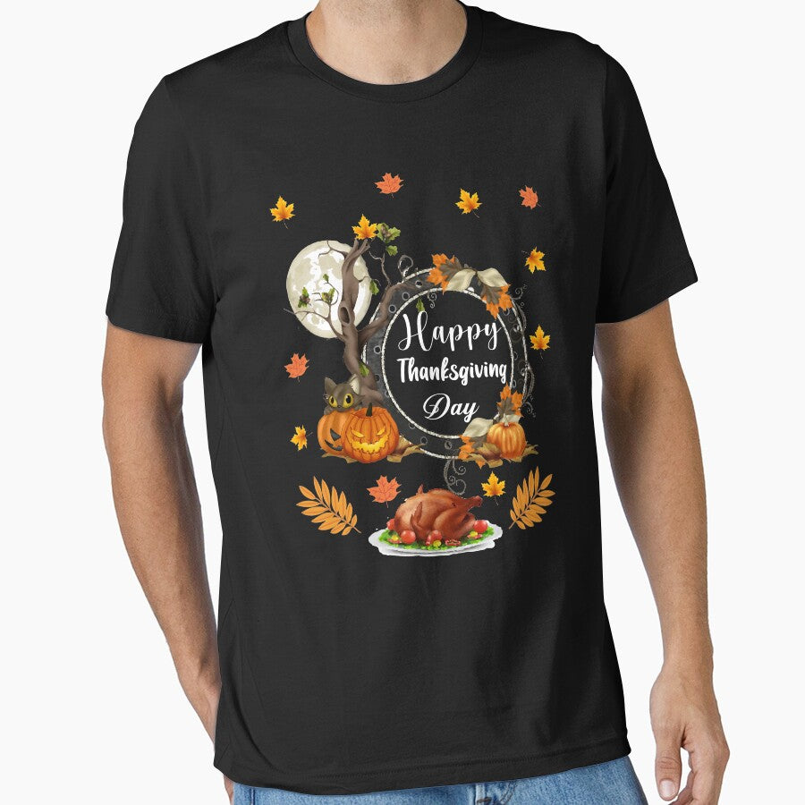 HAPPY THANKSGIVING DAY by Shuvra Gain T-Shirts, Hoodie, Sweatshirt | BlankRebels.com (Image 1)