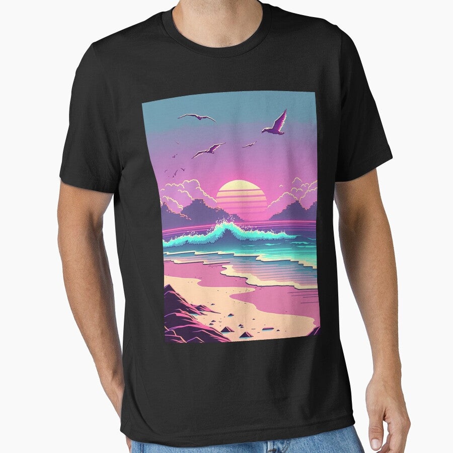 Vaporwave Beach T-Shirts, Hoodie, Sweatshirt