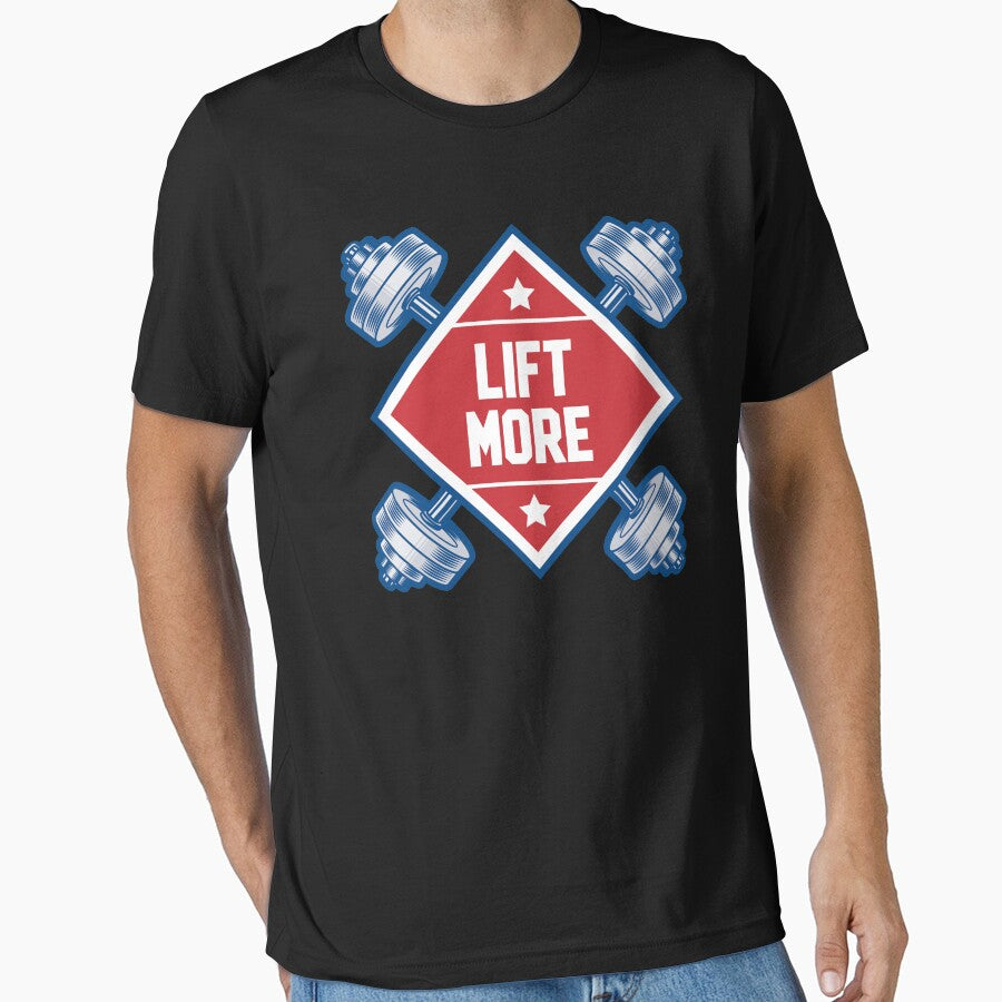 "Lift More" Workout Gym Strength Weightlifting Design by festivalshirt T-Shirts, Hoodie, Sweatshirt (Image 1)