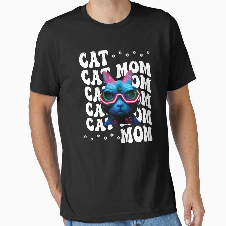 funky neon COLORFUL cat MOM aesthetic meme by cocomelon168 T-Shirts, Hoodie, Sweatshirt | BlankRebels.com (Image 1)