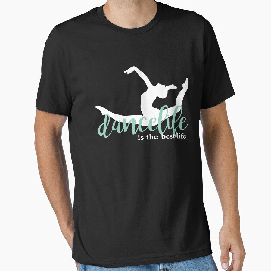 Dance Life Dancer Ballerina Tee T-Shirt Black Aqua by ArtikIceTees Hoodie, Sweatshirt | BlankRebels.com (Image 1)
