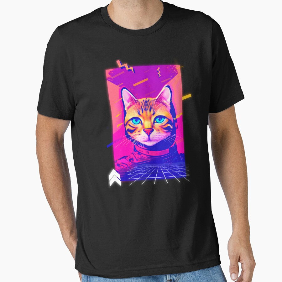 Vaporwave Cat 2 by TheSamuraiCat T-Shirts, Hoodie, Sweatshirt | BlankRebels.com (Image 1)