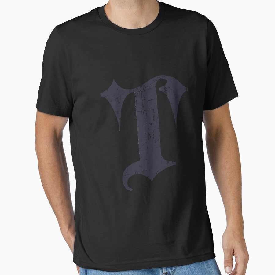 Dark Grunge Monogram Letter "T" Blackletter by SunnyStreet T-Shirts, Hoodie, Sweatshirt | BlankRebels.com (Image 1)