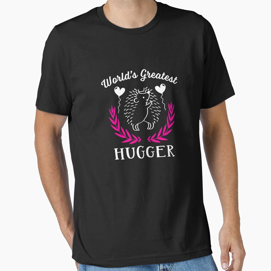 Top Fun Cute Hedgehog Worlds Greatest Hugger Mom Gift by LGamble12345 T-Shirts, Hoodie, Sweatshirt (Image 1)