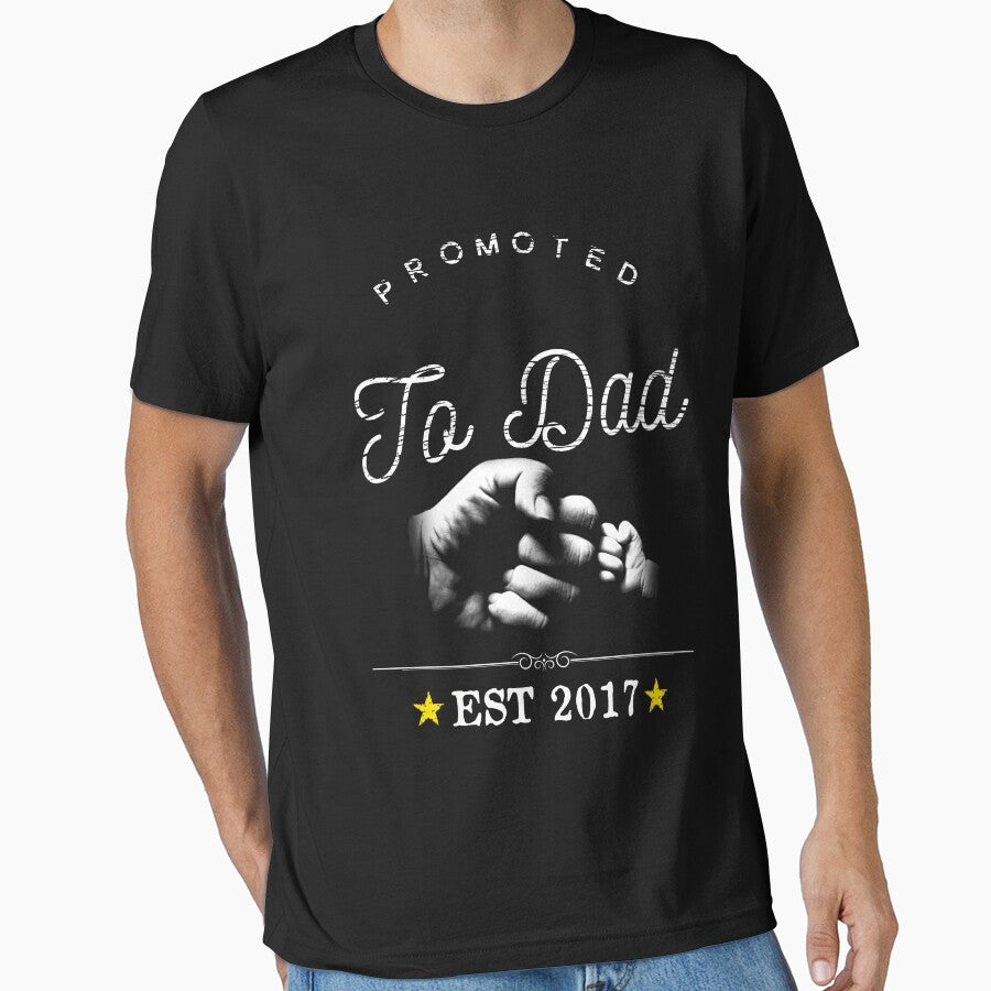 Promoted to Dad New Father by Fitz Well T-Shirts, Hoodie, Sweatshirt | BlankRebels.com (Image 1)