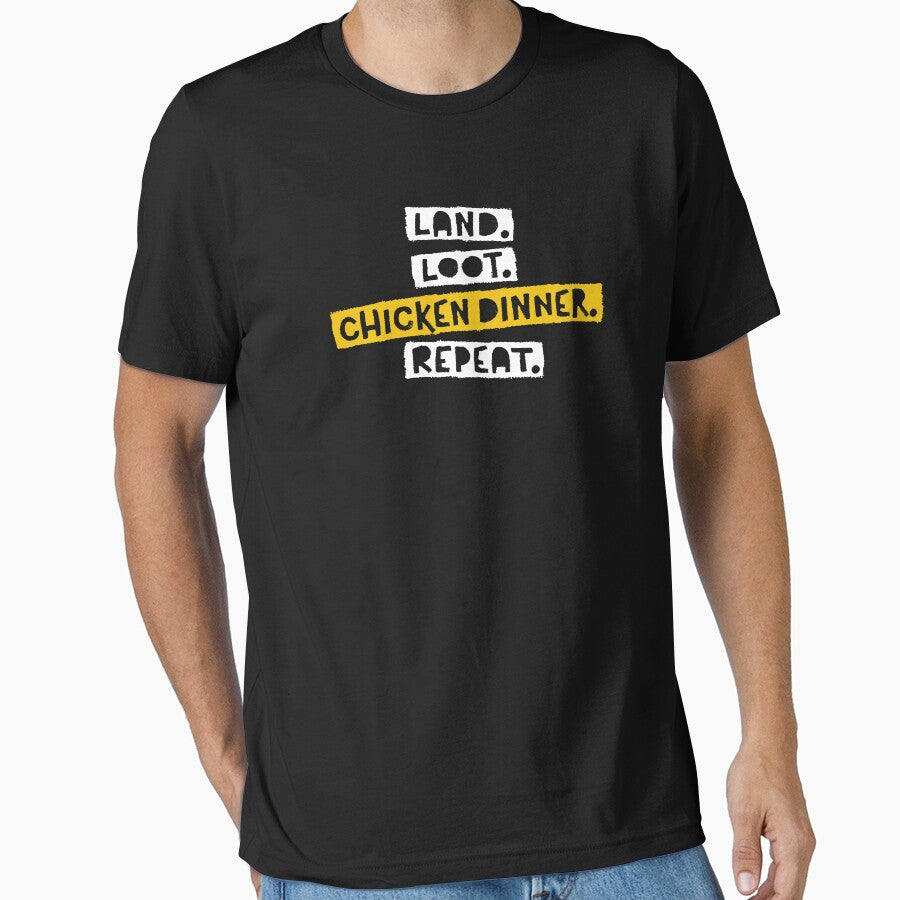 Land Loot Chicken Dinner Repeat Gaming T-Shirt by festivalshirt Hoodie, Sweatshirt | BlankRebels.com (Image 1)