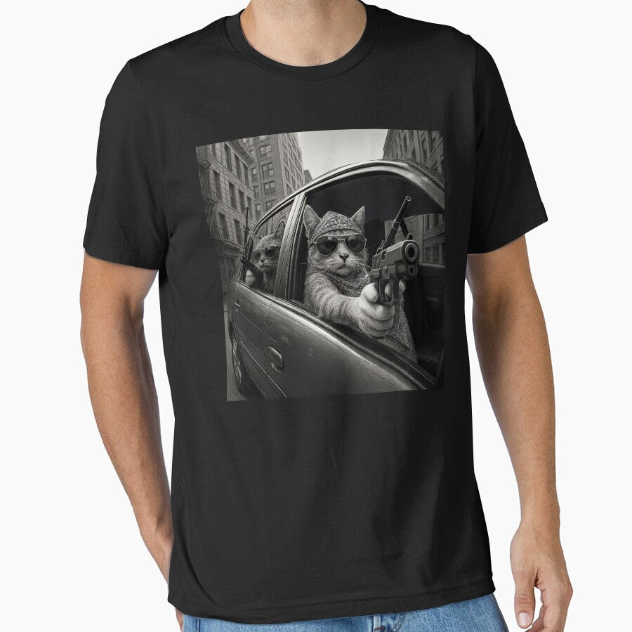 Funny Vintage Gangster Cat Meme T-Shirts, Hoodie, Sweatshirt