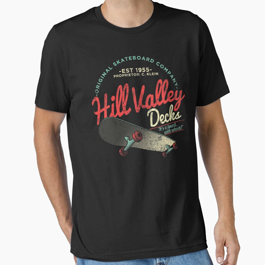 Hill Valley Decks Original Skateboard Company by ByteCage T-Shirts, Hoodie, Sweatshirt | BlankRebels.com (Image 1)